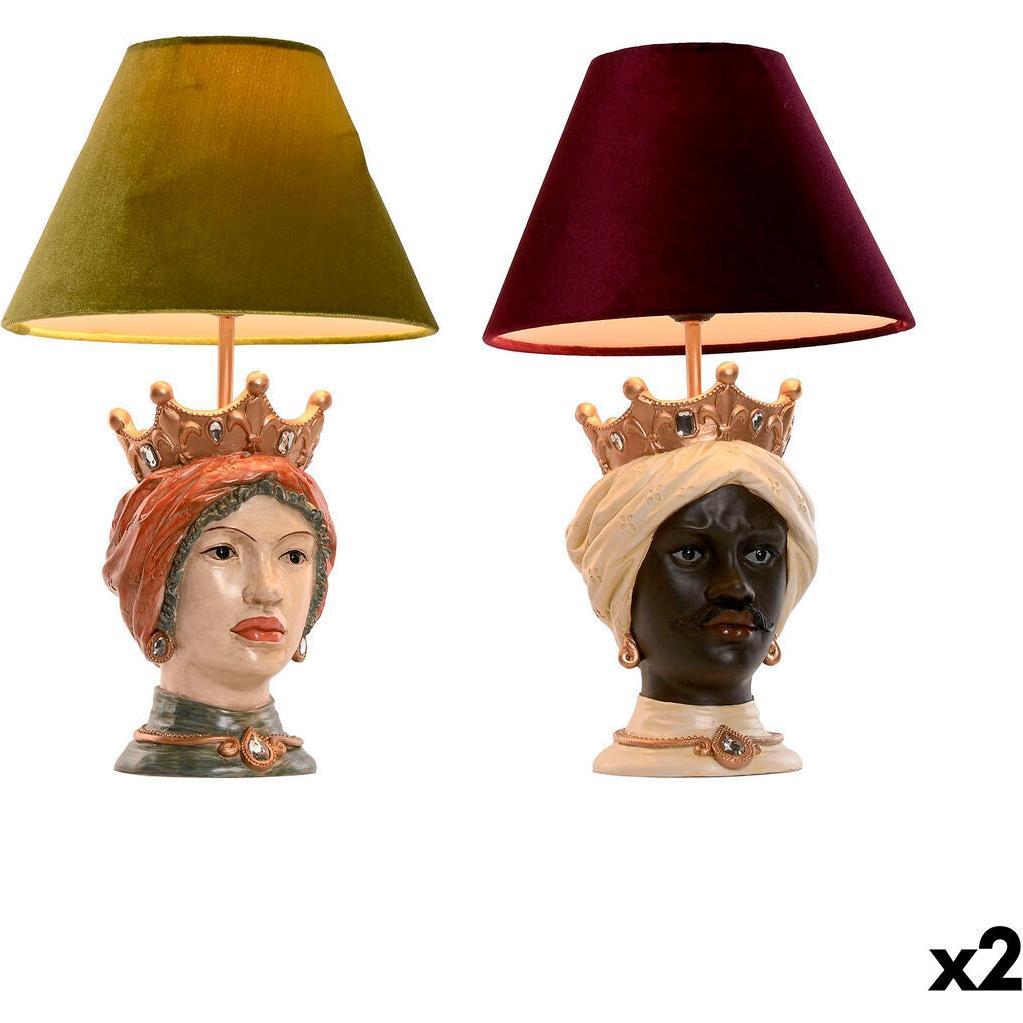 Esprit, Lampada da tavolo, Desk lamp Home Multicolour Resin 26 x 26 x 43 cm (2 Units)