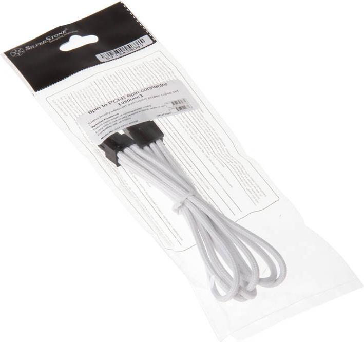 Actual product image Silverstone ATX Extension 6-6(PCI-E)Pin white