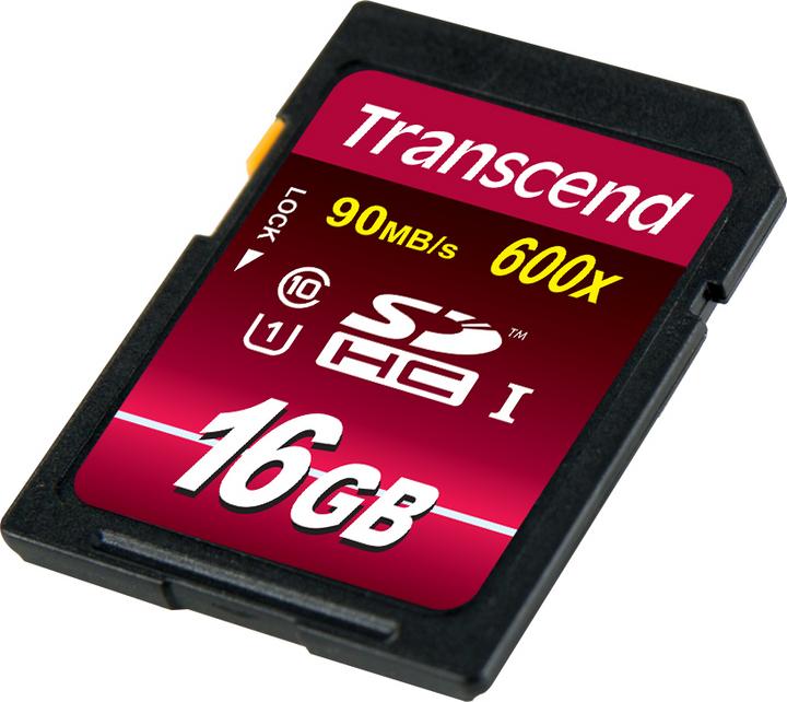 Actual product image Transcend SDHC Ultimate Card (16 GB, SDHC, U1, UHS-I)