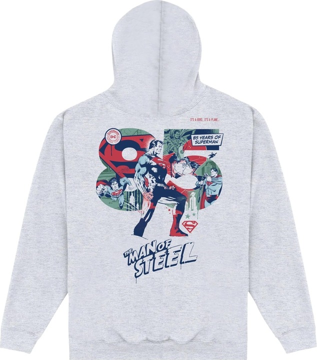 Immagine prodotto Superman 85th Anniversary Felpa con Cappuccio Adulto Unisex (XXL)