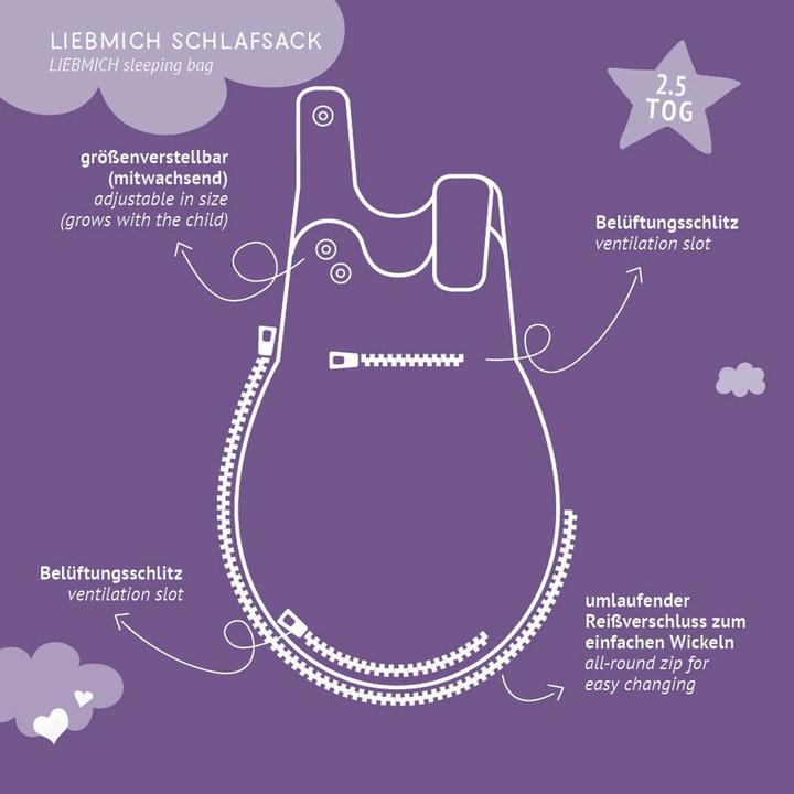 Produktbild Träumeland Liebmich Schlafsack (77 cm, 2.5 TOG, Ganzjahr)