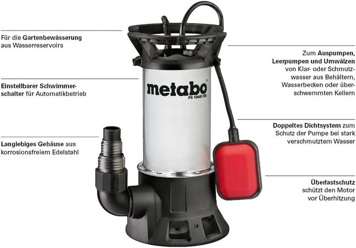Produktbild Metabo Schmutzwasser-Tauchpumpe 02518 (Schmutzwasserpumpe)