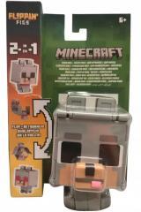 Actual product image Mattel MINECRAFT FLIPPIN' FIGS Hostile Wolf + Tamed Wolf