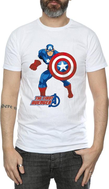 Actual product image Mens Captain America The First Avenger T-Shirt (S)