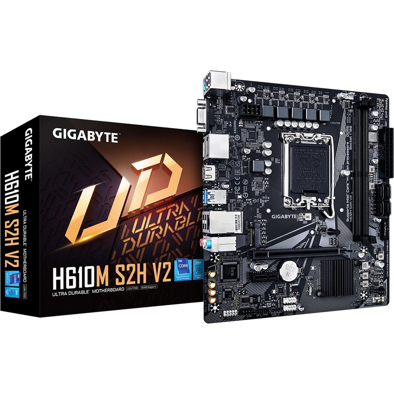 Gigabyte H610M S2H V2 (LGA 1700, Intel H610 Express, mATX), Mainboard