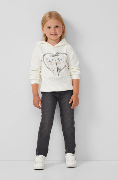 Produktbild s.Oliver Sweatshirt Hoodie mit Frontprint und Schmucksteinen (98)