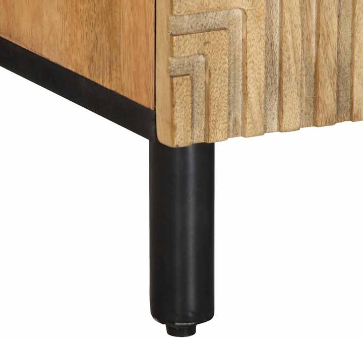 Image du produit vidaXL Meuble TV Marron 105x33x46 cm en bois massif de manguier Support TV Buffet TV (105 x 33 x 46 cm)