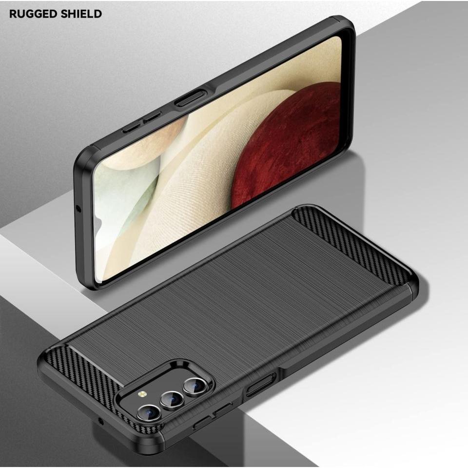 Thumbnail - Screenguard Samsung Galaxy A13 4G Hülle Carbon Brushed Soft TPU (Samsung Galaxy A13), Smartphone Hülle, Schwarz