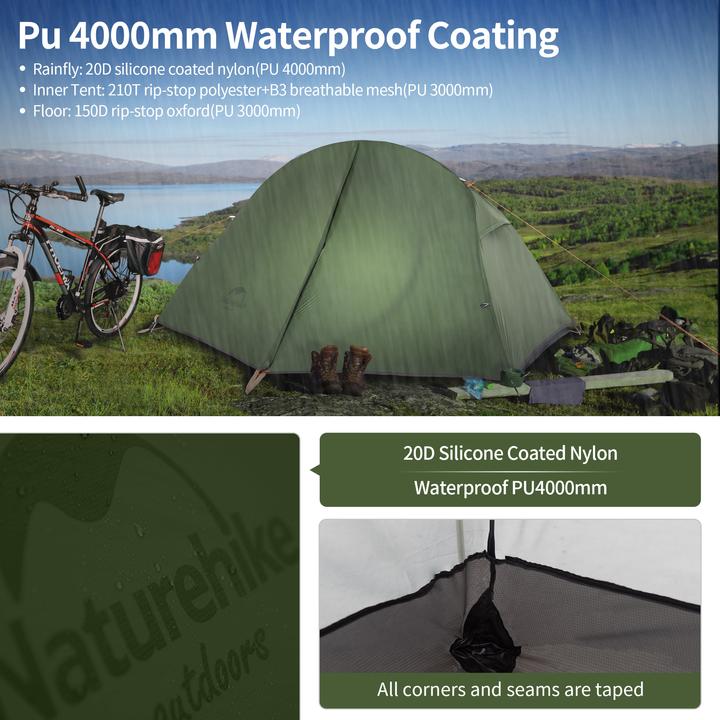 Actual product image Naturehike Cycling (Dome tent, 1.70 kg, 1 person)