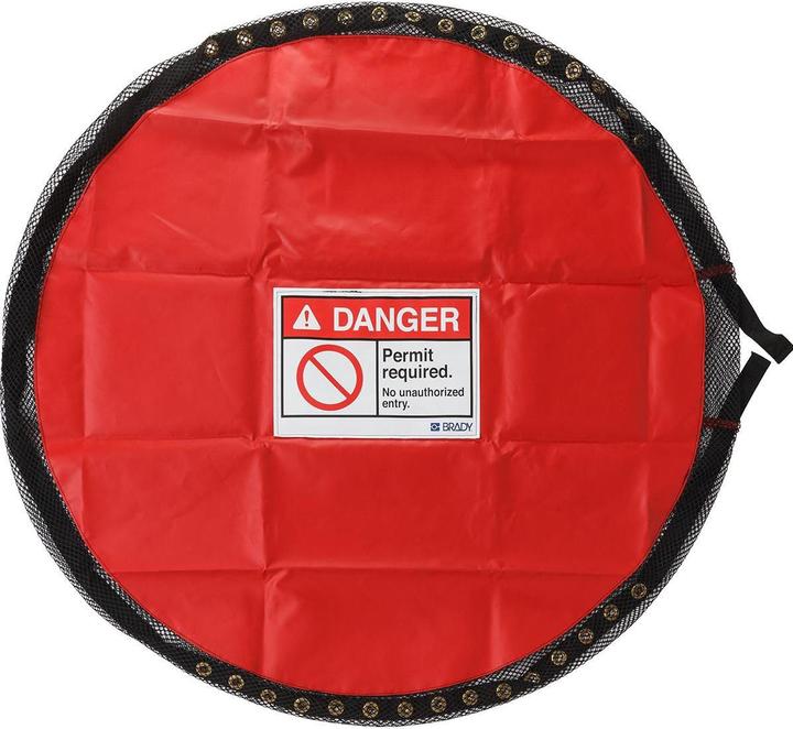 Produktbild Brady Stabile, verschliessbare Abdeckung, PVC-beschichtetes Polyester, Rot, Genehmigung erforderlic