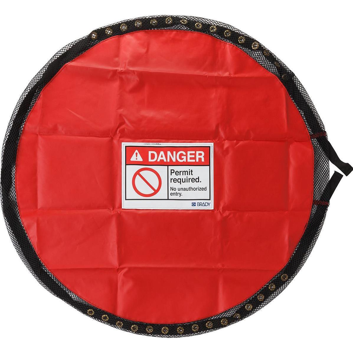 Brady, Etiketten, Stabile, verschliessbare Abdeckung, PVC-beschichtetes Polyester, Rot, Genehmigung erforderlic