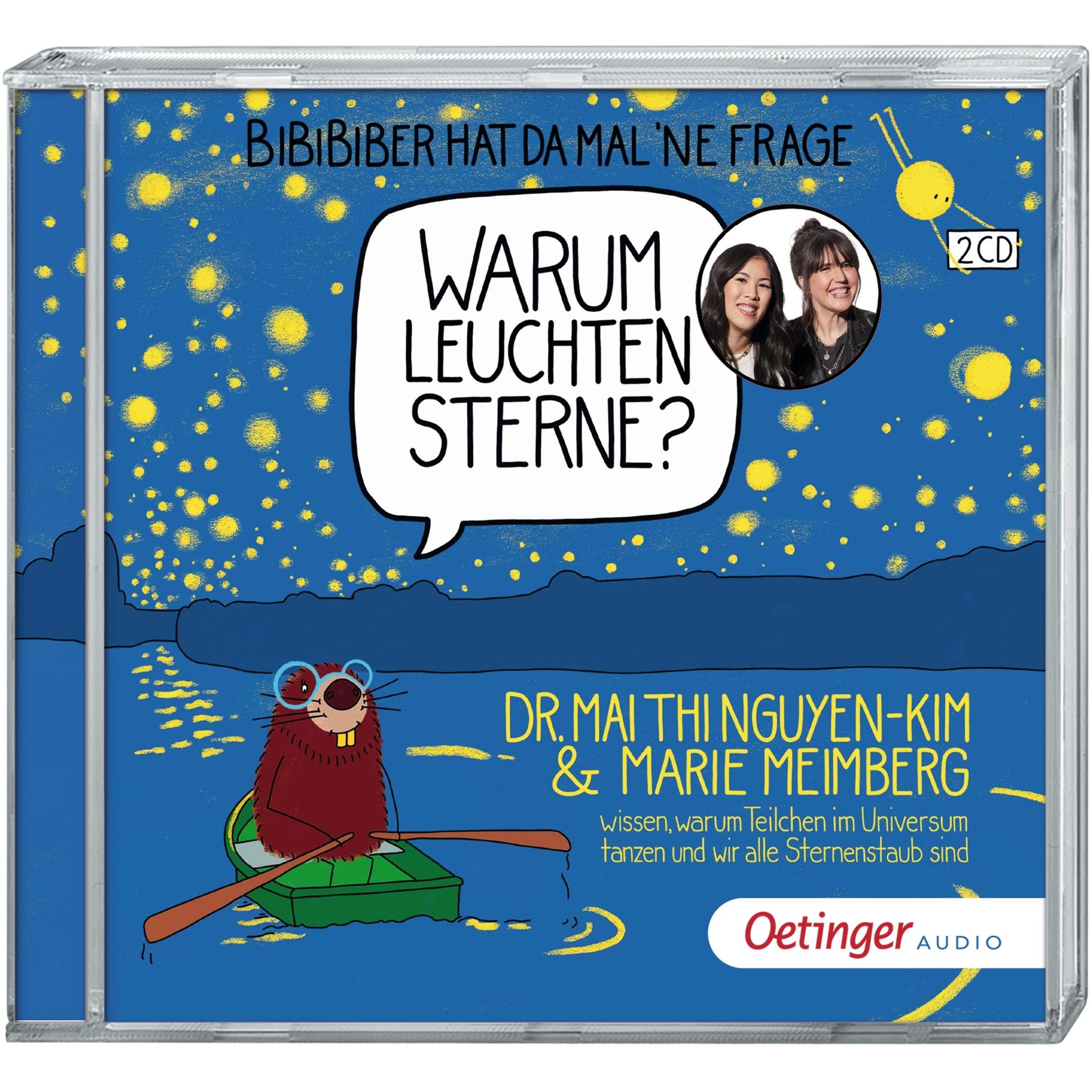 Thumbnail - BiBiBiber hat da mal 'ne Frage. Warum leuchten Sterne?, 2 Audio-CD, Hörbücher von Leon Pock, Oliver Versch, Marie Meimbe...