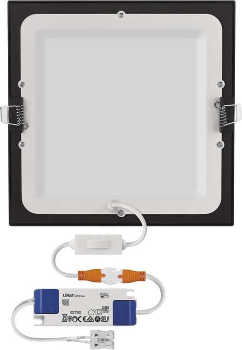 Produktbild Emos LED-Einbauleuchte NEXXO, quadratisch, silber, 18W, mit Change CCT (1600 lm)