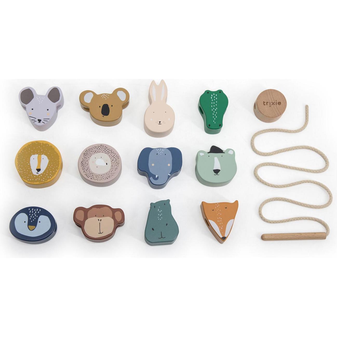 Thumbnail - Trixie Wooden animal lacing beads