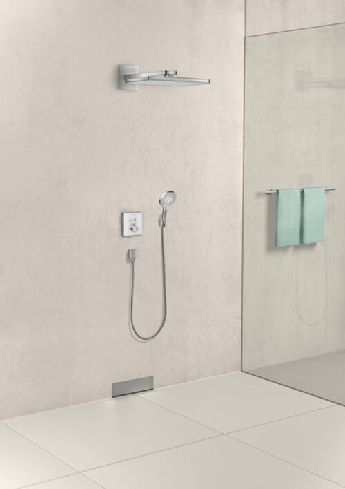 Produktbild hansgrohe HG Brausehalter PORTER'S f Schl mit konischer Mutter steel optik