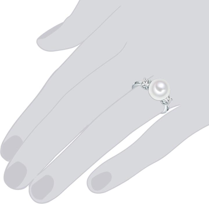 Produktbild Rafaela Donata Damen Sterling Silber Zirkonia Muschelkernperle silber - 30382 (60, 925 Silber)