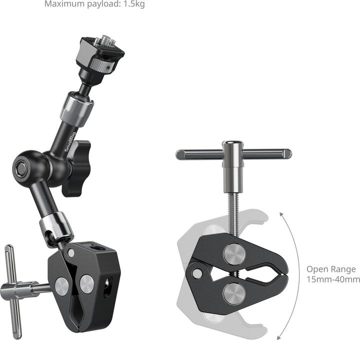 Image du produit SmallRig Magic Arm with Crab-Shaped Clamp 7", Zubehörtyp