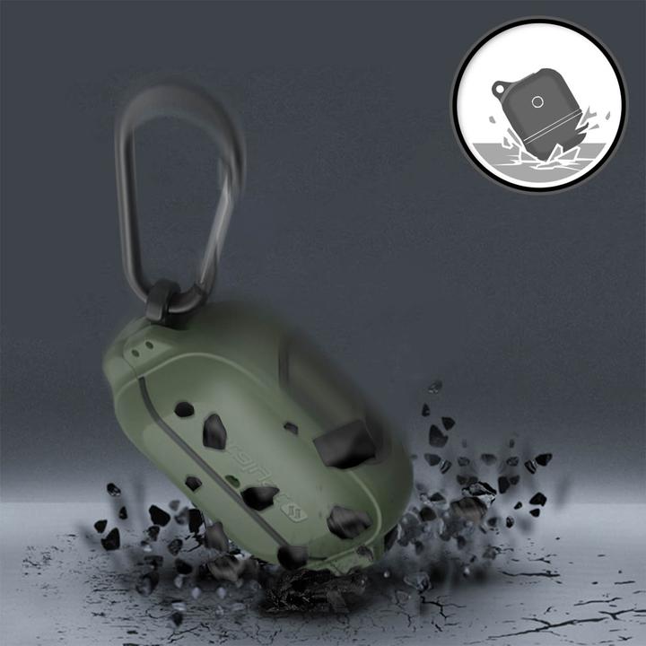 Actual product image Catalyst Total Protection Airpods Pro Waterproof IP68 Cover - Khaki Green (Headphone sleeve)