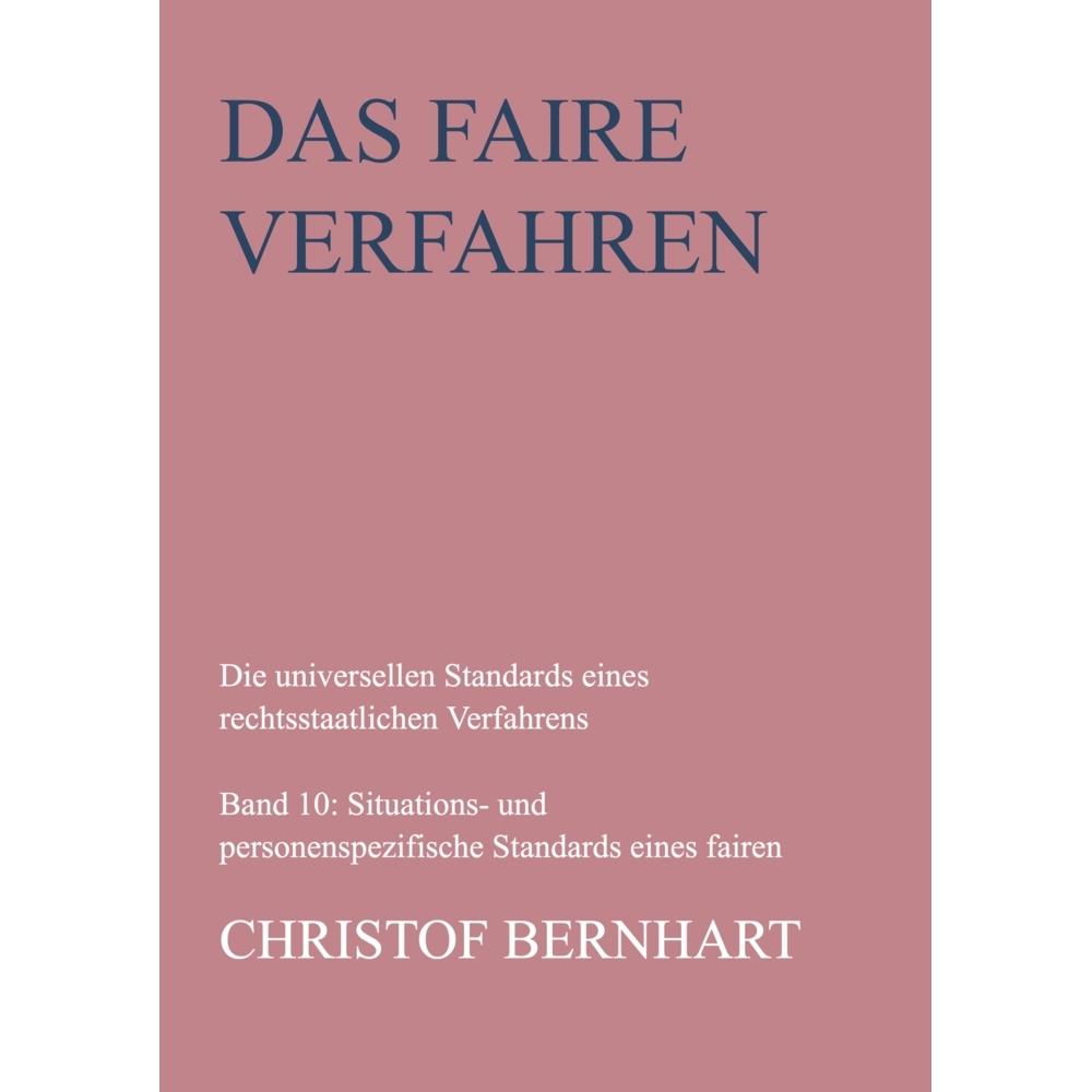 Das faire Verfahren, Fachbücher von Christof Bernhart