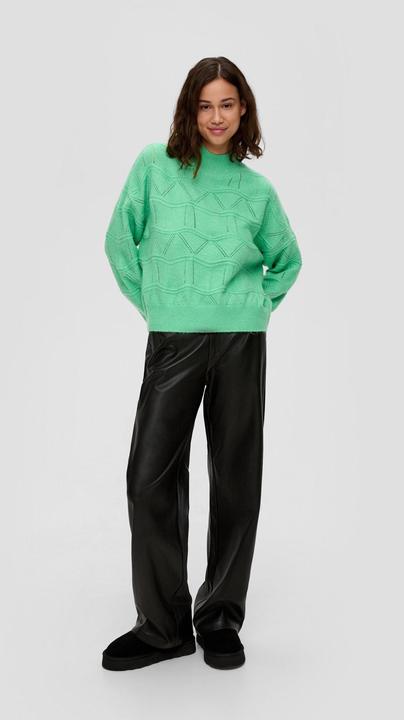 Produktbild s.Oliver Strickpullover Strickpullover mit Ajourmuster (M, S)