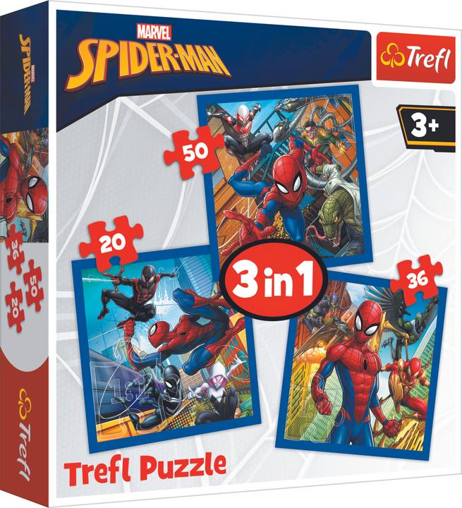 Produktbild Trefl 3 in 1 Puzzle - Spiderman (29 Teile)