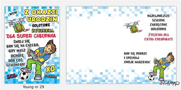 Stamp Boy B6 card + envelope pattern no. 029 Birthday