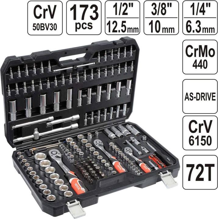 Actual product image Yato YT-38931 Mechanics tool sets (1/4")