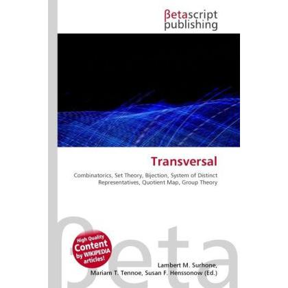 Transversal, Fachbücher von Lambert M. Surhone, Miriam T. Timpledon, Susan F. Marseken