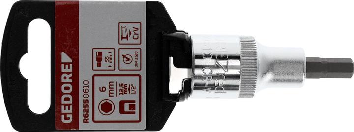 Produktbild Gedore Red red R62550610 Schraubendraubereinsatz 1/2" 6 mm Länge 55 mm (6 mm)