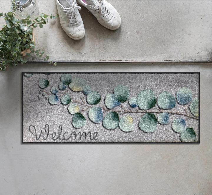 Produktbild Salonloewe Fussmatte Eucalyptus Welcome 30 cm x 75 cm (30 x 75 cm)