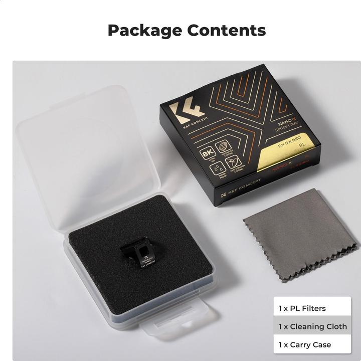 Actual product image K&F Concept CPL filter accessories (Drone filters, DJI Neo)