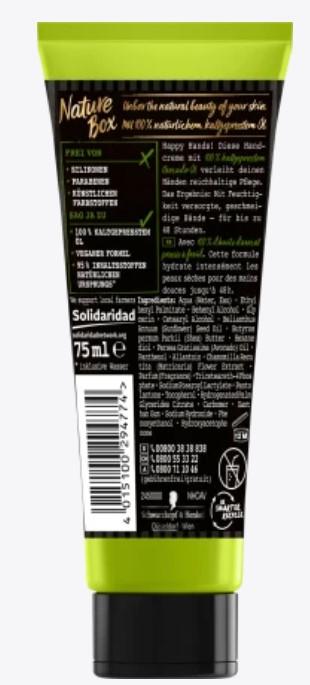 Immagine prodotto Nature Box Crema mani all'avocado 75ml (75 ml)