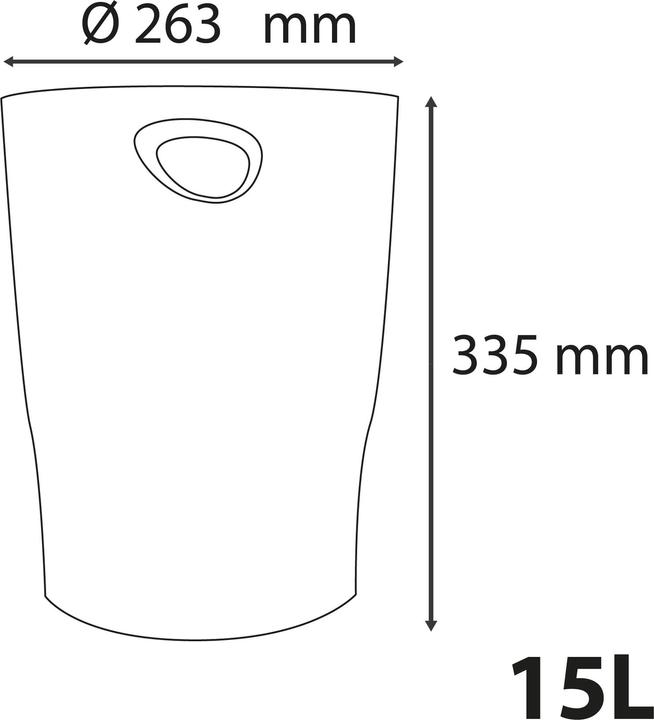 Image du produit Exacompta Corbeille à papier Ecobin Skandi - Couleurs assorties (15 l)