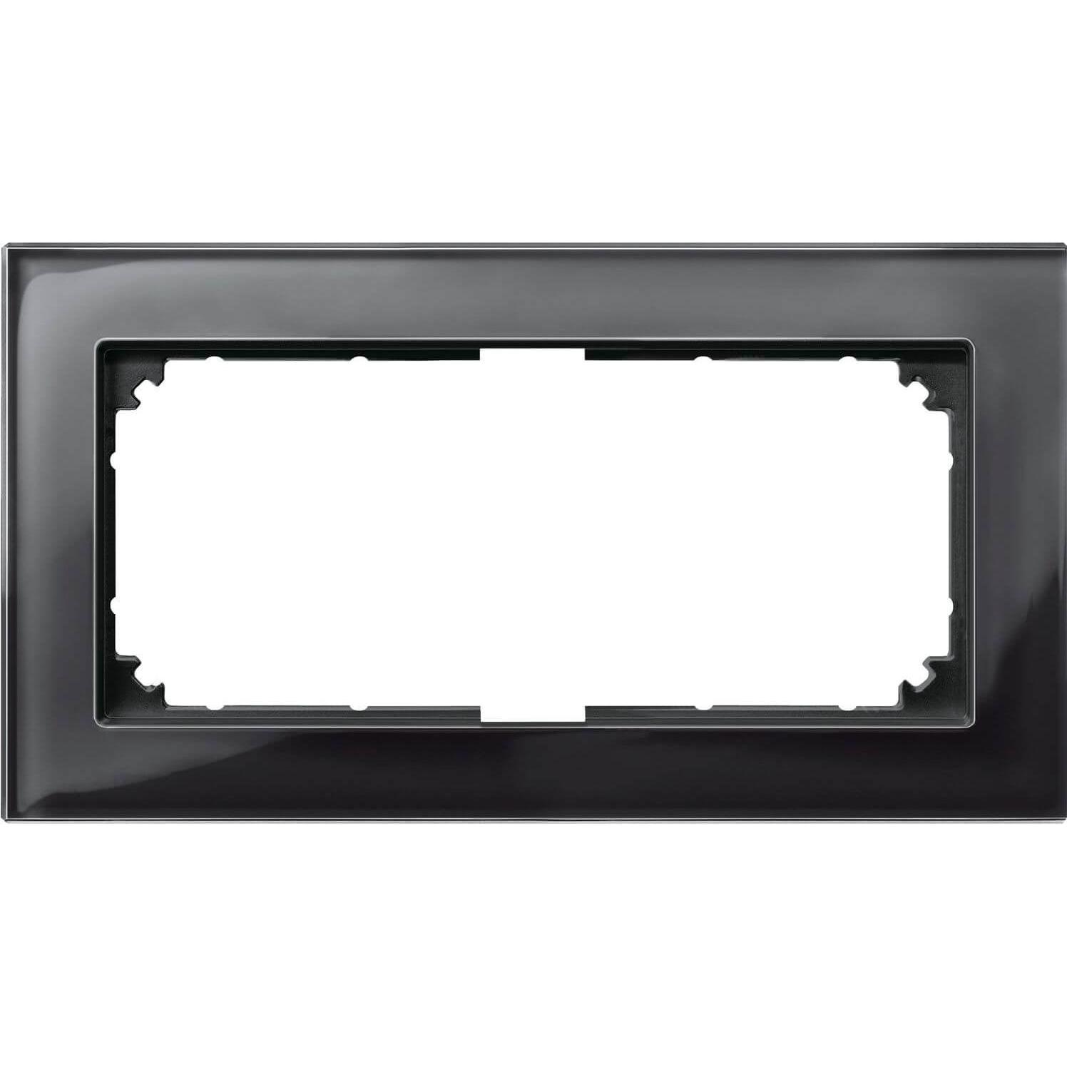 Merten, Zubehör Schalterprogramm, Rahmen 1f ony-sw glz M-PLAN Glas f.GEB-K 487803
