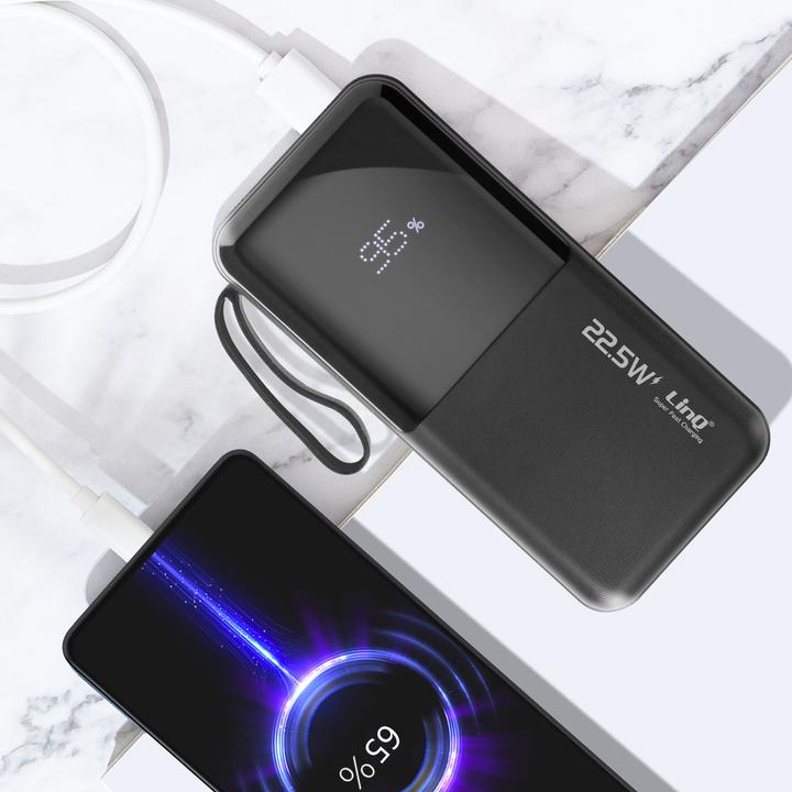 Produktbild LinQ 10.000mAh Powerbank + Lightning / USB-C Kabel (10000 mAh)