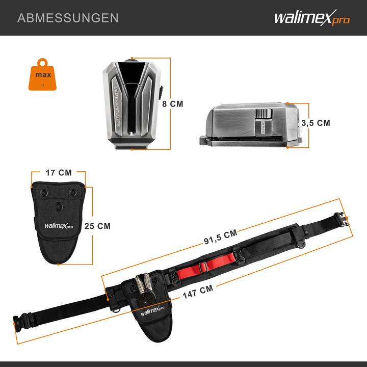 Actual product image Walimex pro camera hip belt with 2x V-Dock Argus (Hip belt)