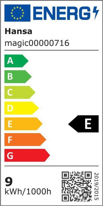 Energy Label Hansa Magic Plus (500 lm)
