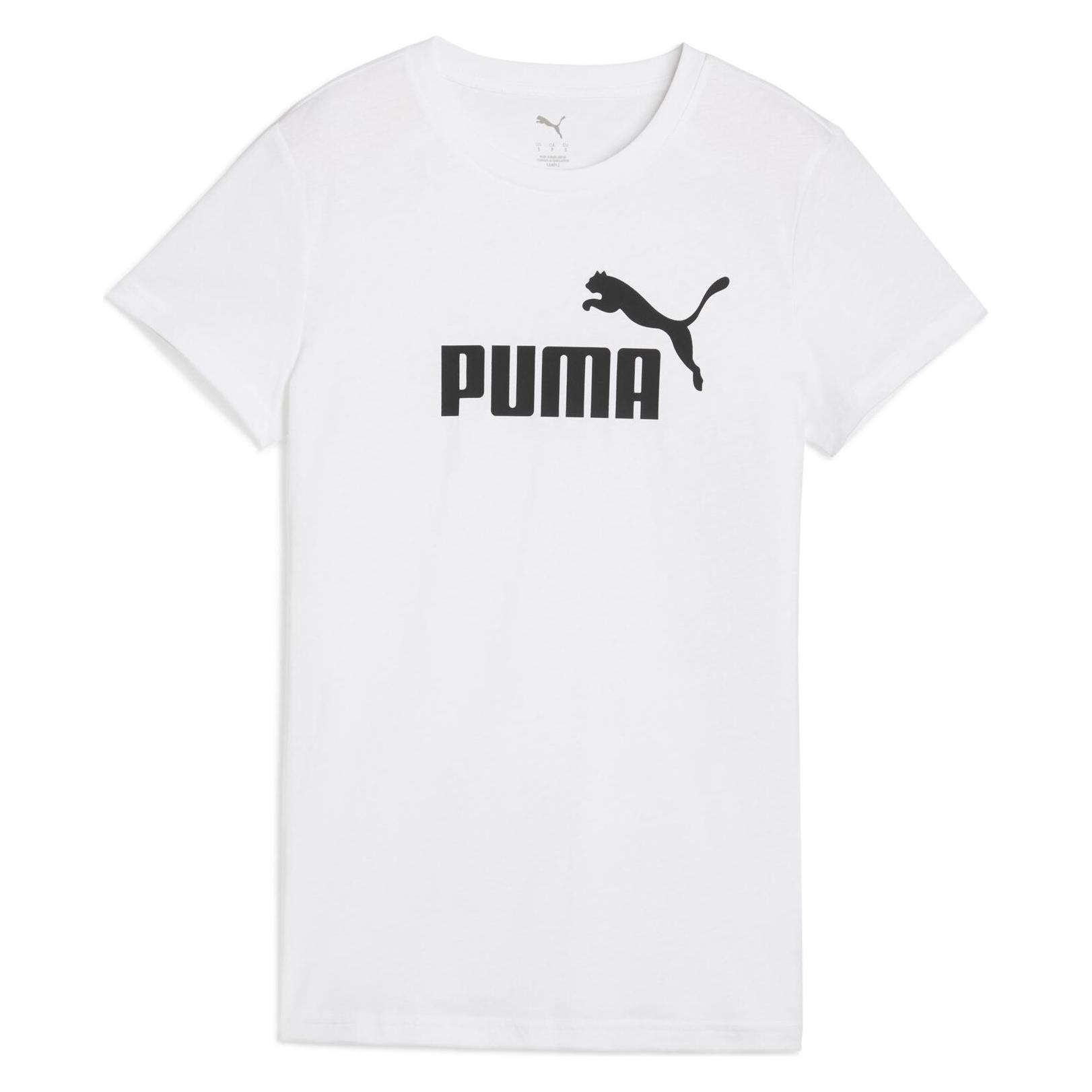 Puma, Vrouwen, Sportief Shirt, Ess Nr. 1 Logo T-shirt (M), Wit, M