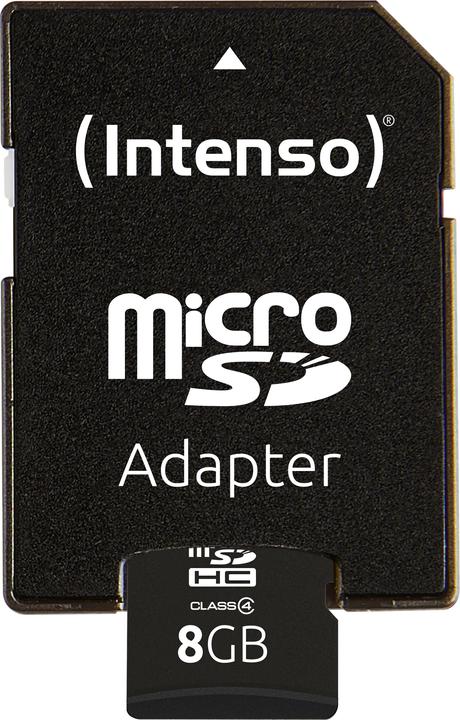 Actual product image Intenso microSD card Class 4 (8 GB, microSDHC)