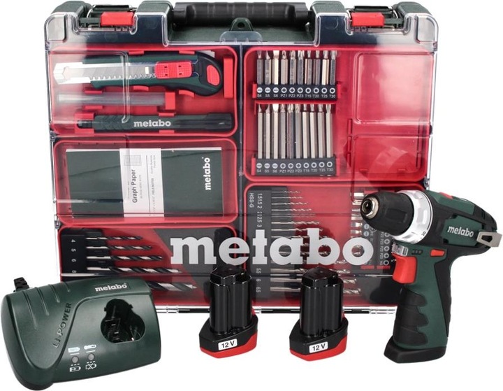 Actual product image Metabo Powermaxx BS Basic Set cordless drill/driver (Rechargeable battery operated)