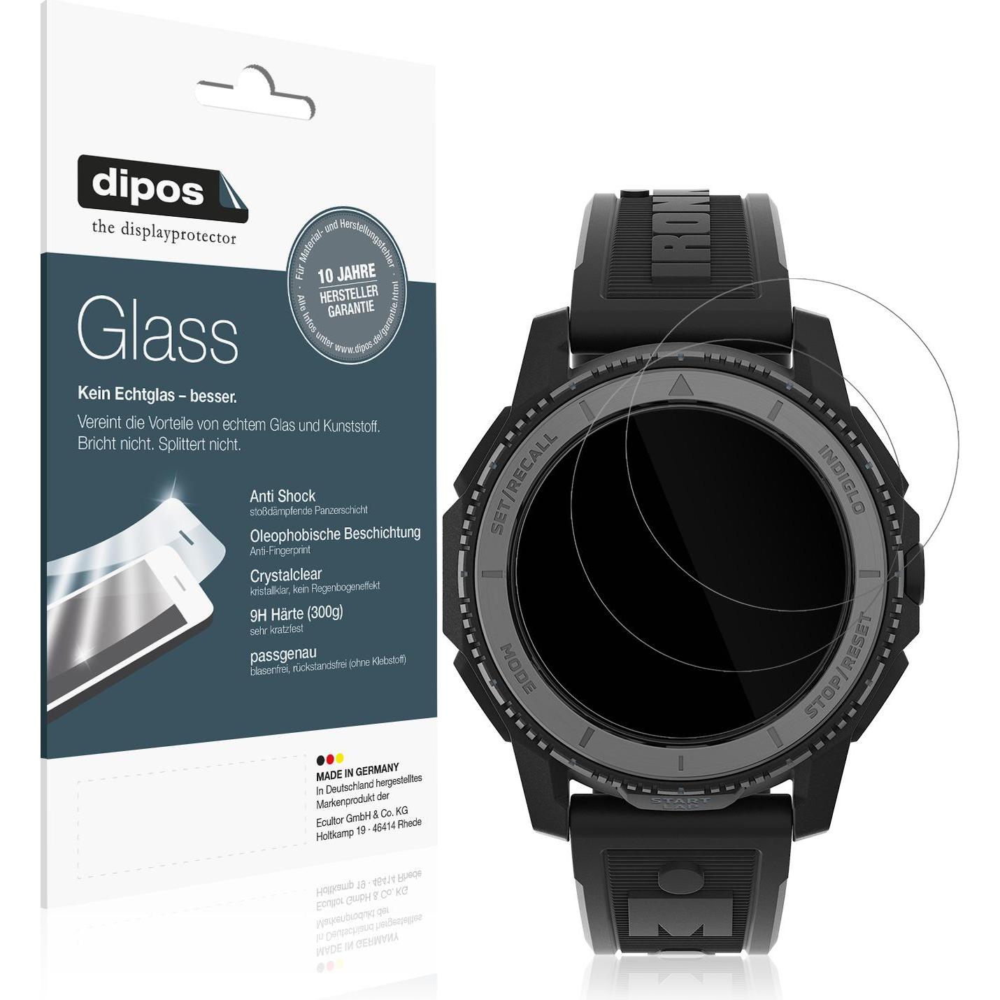 Dipos Anti-Shock Displayschutz 9H, Smartwatch Schutzfolie, Transparent
