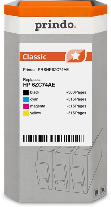 Actual product image Prindo Classic Multipack Noir(e) / Cyan / Magenta / Jaune (PRSHP6ZC74AE) (C, M)
