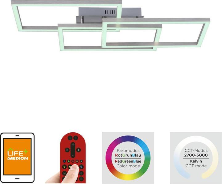 Produktbild Just Light LED Deckenlampe LOLAsmart - MAXI Steuerbar per Tuya App, CCT RGB dimmbar Fernbedienung (3240 lm)
