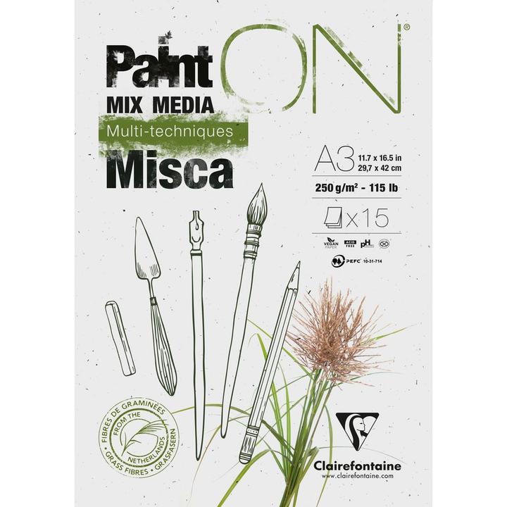 Actual product image Clairefontaine PAINT'ON - Drawing pads (250 g/m², 15x)