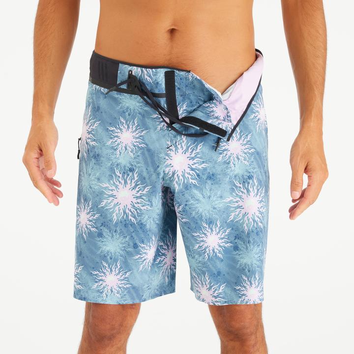 Actual product image Olaian Boardshorts Herren lang Morpho Yingyang 20" blau (42)