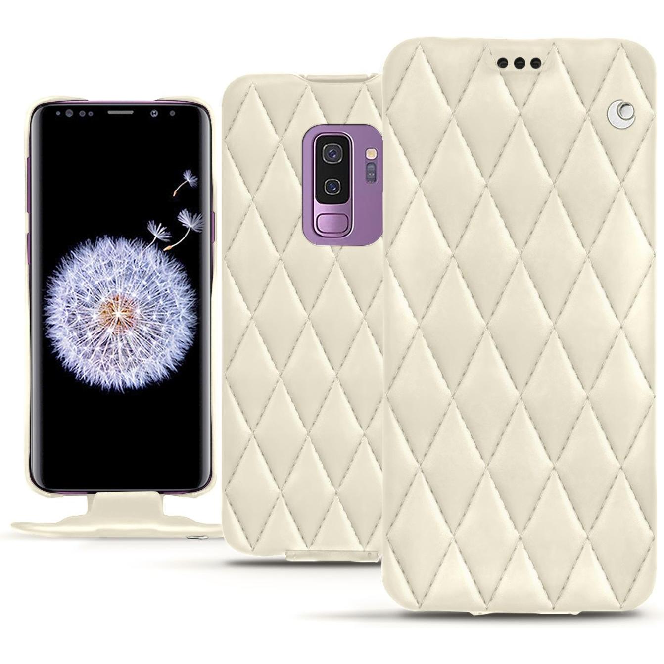 Thumbnail - Noreve Lederschutzhülle vertikal (Samsung Galaxy S9+), Smartphone Hülle, Weiss