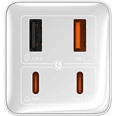 Thumbnail - Baseus GaN6 Pro Fast Wall Charger (100 W), USB Ladegerät, Weiss