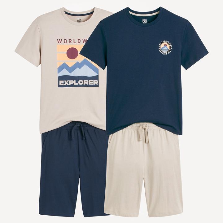 Immagine prodotto La Redoute Collections 2er-Pack Kurzpyjamas aus Baumwolle (152)