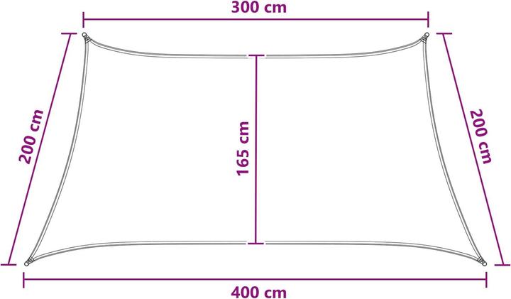 Produktbild vidaXL Sonnensegel (400 x 200 cm)