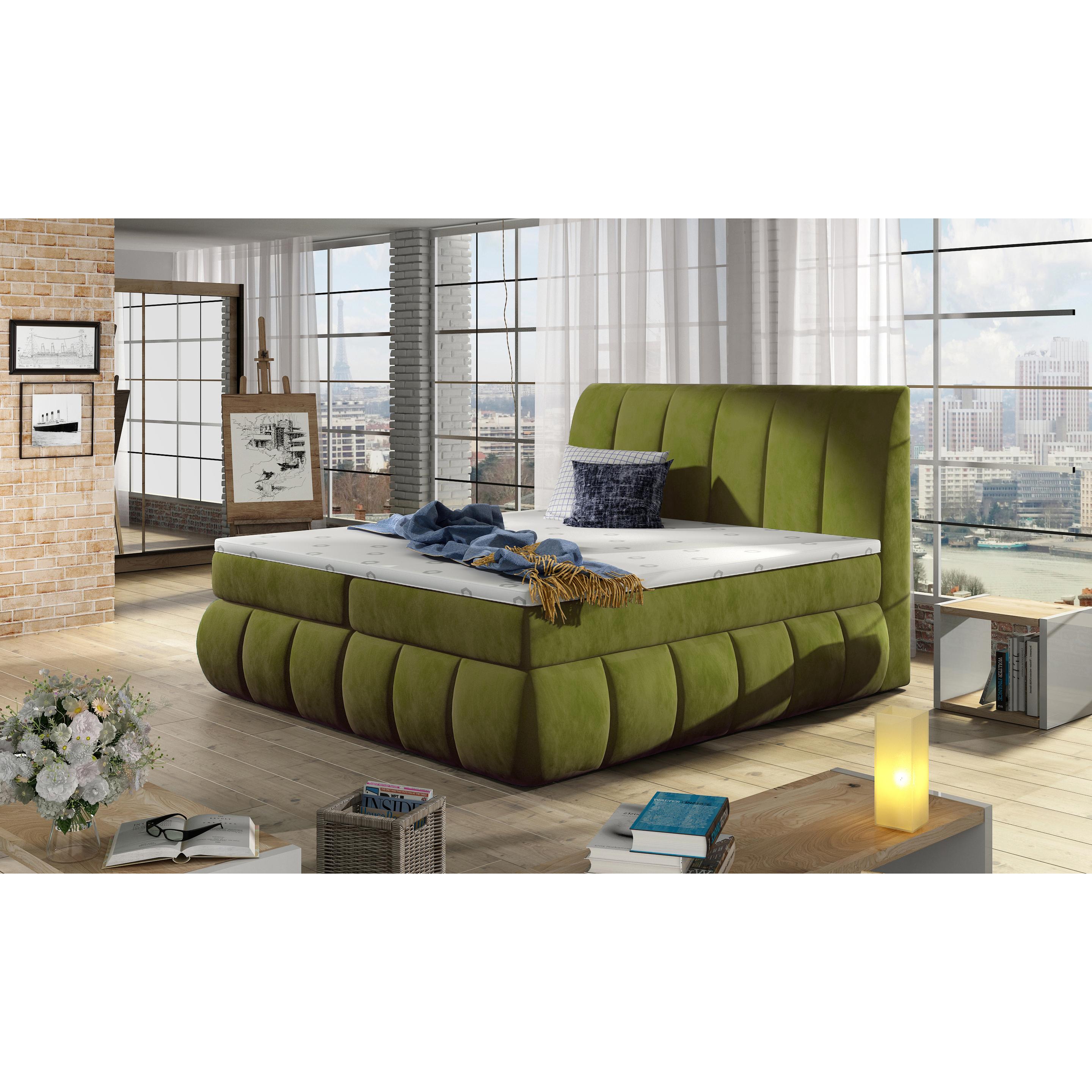 ELTAP, Boxspringbett, Vincenzo mit Stauraum (140 x 200 cm)